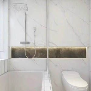 Panneaux muraux SPC modernes minces à effet sculpté, isolation, vente en gros, carreaux de pierre, remplacement des panneaux muraux - Product Image 6