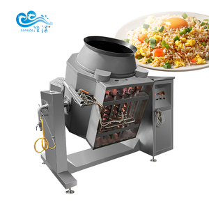 Commercial Intelligent Gaz Chauffage Électrique Automatique Oeuf Frit Riz Cuisson Tambour Type Remuer Friture Machine Induction Base Cuisinière - Product Image 5