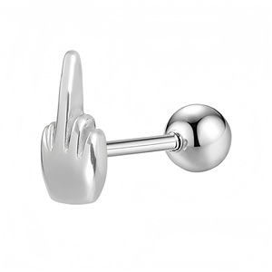 Clous de langue en acier inoxydable à filetage externe, forme étoile, bijoux de piercing pour fête - Product Image 5