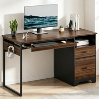 Escritorio de Computadora Moderno de Madera para Oficina y Dormitorio