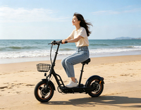 14" Inflatable Tire Foldable Electric Scooter 500W 25Ah Lithium Battery Aluminum Alloy 3-Speed Gear Adult Commuter Waterproof