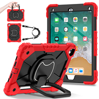 Étui de protection antichoc pour tablette, coque robuste en PC et silicone avec béquille rotative à 360° pour iPad 9.7 5e et 6e génération, Pro 9.7