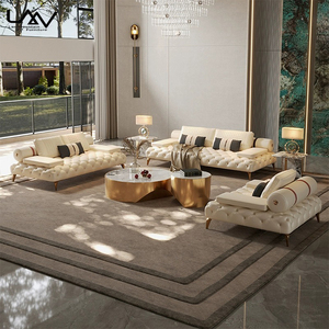 Ý cao cấp 1 2 3 chỗ ngồi sang trọng sofa khách sạn biệt thự phòng khách da bọc sofa bộ đồ nội thất - Product Image 3