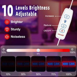 Luz LED de neón para Man Cave, luz ambiental colgante para interiores, letrero para tienda, decoración de pared, luz indicadora de entrada, letrero luminoso - Product Image 3