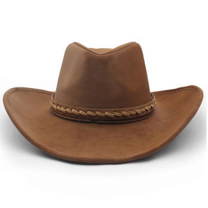 Nuevos Sombreros de Equitación Personalizados de Cuero PU para Exteriores - Sombreros Vaqueros para Hombre de Alta Calidad, de Secado Rápido y Transpirables, Personalizables - Product Image 2