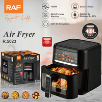 Friteuse à air RAF R.5023 1300W 4.0L, capacité compacte, circulation d'air chaud à 360°, réduction de l'huile, machine de cuisson multifonctionnelle intelligente à écran tactile