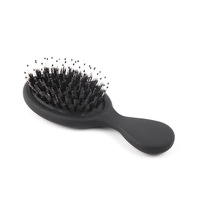 Brosse à cheveux ovale compacte en nylon et poils de sanglier, design blanc nacré, peigne de massage du cuir chevelu personnalisé pour perruques, extensions capillaires et filles