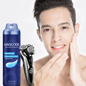 Gel de afeitar para hombres, <span class=keywords><strong>espuma</strong></span> rica en frío para calmar la piel <span class=keywords><strong>con</strong></span> ingredientes hidratantes, Aloe Vera, fácil de limpiar, Gel de afeitar hidratante - Product Image 1