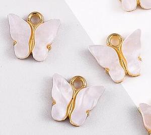 Mini DIY mạ vàng làm đồ trang sức quyến rũ thời trang men hồi giáo hồi giáo côn trùng bướm quyến rũ cho bé pin/Vòng cổ/Vòng đeo tay - Product Image 2