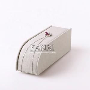 FANXI-Colgante de lino blanco cremoso para exhibición de Joyas, <span class=keywords><strong>expositor</strong></span> de collares para mostrador - Product Image 5