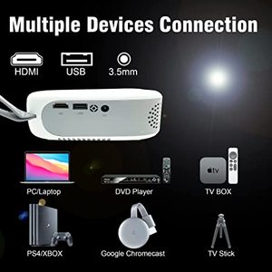 Mini Beamer Xách Tay 720P Đa Phương Tiện Chiếu <span class=keywords><strong>USB</strong></span> HD Mini Dự Án Rạp Chiếu Phim Gia Đình Projecteur <span class=keywords><strong>Video</strong></span> 3D Máy Chiếu LED - Product Image 3