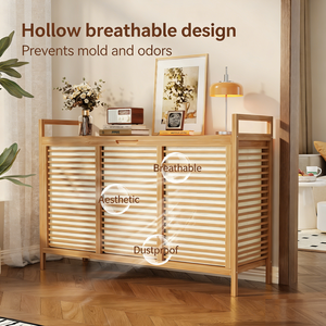 Cajonera de Bambú, Mueble de Almacenamiento para Baño, Organizador de Ropa Moderno y Portátil, <span class=keywords><strong>Estante</strong></span> de Almacenamiento de Múltiples Niveles - Product Image 4