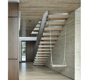 Holz stufen Schwimmt reppen Moderne Glas geländer Schwimmende Holztreppe - Product Image 1