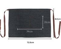 Tablier en jean sans manches de haute qualité pour l'exportation en Europe, 100 % coton, matière douce et saine, bleu et noir
