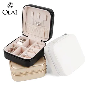 House Hold PU Leather Ring Jewelry Set Box Mini Gift Travel Jewelry Packaging Box