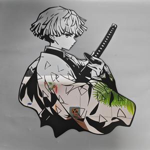 Autocollants muraux d'anniversaire transparents autocollants au design moderne, découpés au laser, en feuille acrylique <span class=keywords><strong>miroir</strong></span> couleur arc-en-ciel irrégulière - Product Image 1
