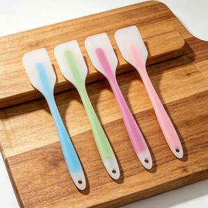 Silicone Spatula Cake Scraper Large Butter Mixing Knife Baking Tool Heat Resistant Dishwasher Safe Oven Safe Blue Green Pink - Product Image 1