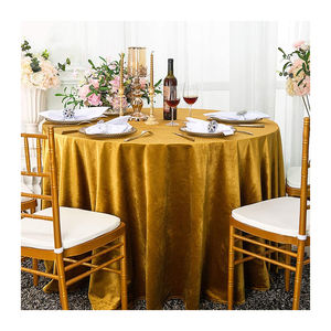 थोक सोने से पिसे मखमली टेबल कपड़े की शादी अनुकूलित रंग मखमली टेबल कपड़े - Product Image 1