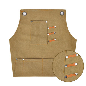 Multifunctional Pocket <b>Work</b> <b>Apron</b> Canvas Unisex For Restaurant Bar - Product Image 2