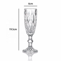 Flûtes à champagne en verre transparent de 160 ml, gobelets à vin et à cocktails pour mariage, restaurant, bar, fête, décoration de table