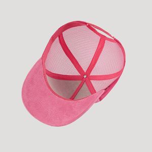 Custom Spring Summer Baseball Cap Suede Breathable Mesh Sports Cap Solid Color 5 Panel Trucker <b>Hat</b> - Product Image 4