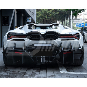 Revuelto Aggressive Full Exposed Carbon Fiber Rear Diffuser For Lamborghini Revuelto Body <b>Kits</b> - Product Image 3