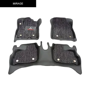 2024 New Design Hard Wearing Leather 5D Diamond Car Floor Foot Mats for MIRAGE