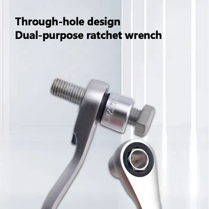 29-Piece tay hoạt động OEM ổ cắm thiết lập với Reversible <span class=keywords><strong>Ratchet</strong></span> cờ lê thông qua-lỗ ổ cắm cho dài Threaded Rod vít loại bỏ - Product Image 3