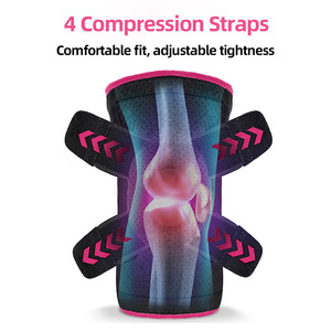 <span class=keywords><strong>Rodillera</strong></span> de compresión ajustable con rótula abierta y 4 resortes de espina de pescado <span class=keywords><strong>para</strong></span> absorción de impactos y estabilización articular - Product Image 3