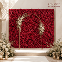 Guirlande florale Rose Hortensia avec fausses fleurs tressées pour toile de fond de mariage, accents d'arche murale, vitrine de centre commercial, vente en gros