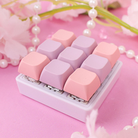 Porte-clés de clavier durable de style anime avec logo personnalisé, LED, avec interrupteurs anti-stress, touches de clavier, clic anti-stress
