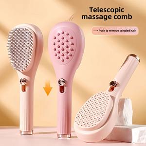 <span class=keywords><strong>Spazzola</strong></span> <span class=keywords><strong>autopulente</strong></span> per capelli da donna con cuscino per massaggio antistatico del cuoio capelluto retrattile nuovo pettine per la cura dei capelli - Product Image 5