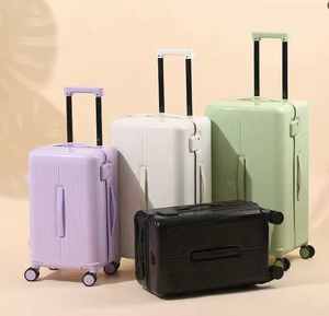 <span class=keywords><strong>Valise</strong></span> moderne à roulettes de 20 pouces, grande capacité, haute qualité, avec porte-gobelet, en matériau PC, cadre en aluminium - Product Image 3