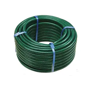 Tuyau d'arrosage flexible pour le jardin, tube d'irrigation de 20 m 3/4 pouces, tube de jardin, pvc, matière première tressée, avec haute pe