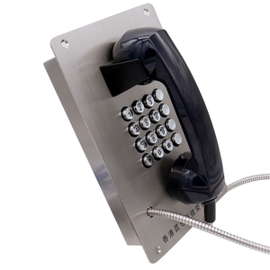 OEM Date Rohs KNTECH VoIP Téléphone Noir Cordon Bouclé Métal Clavier Mural Personnalisé Métal Crochet Combiné Public Téléphone Chine - Product Image 6