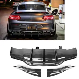 Aile de Spoiler arrière en carbone de Style PSM pour Mercedes Benz classe C W205 C63 coupé Sports 2 portes 2015-2018 W205 diffuseur de pare-chocs arrière