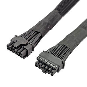สายไฟ PSU แบบหุ้มฉนวนสำหรับเมนบอร์ด ATX 12 พิน - Product Image 1