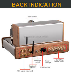 Amplificador de Cine en Casa de Aluminio con Acabado Espejo, <span class=keywords><strong>Serie</strong></span> Veteran, 18W+18W, Duradero, con Tubo KT88, Receptor y Amplificador Estéreo de Alta <span class=keywords><strong>Fidelidad</strong></span> - Product Image 6