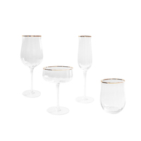 Nouvel arrivage de gobelets faits à la main de style méditerranéen en cristal clair soufflé à la bouche couleur personnalisée motif méduse perles de collection en verre