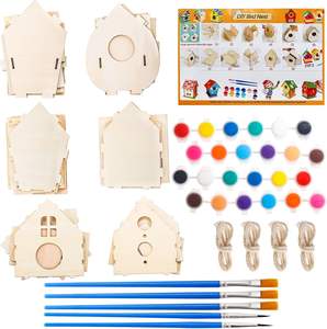 Onvoltooide houten vogelhuisje mini klein <span class=keywords><strong>vintage</strong></span> buiten vogelhuisje van hout - Product Image 5