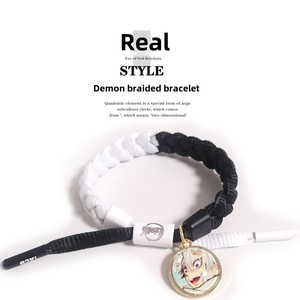 Pulsera de Moda de Anime Demon Slayer, Kimetsu No Yaiba, Pulsera Tejida de Tanjiro con Forma de Mariposa, Regalo - Product Image 5