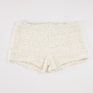 Pantalones Cortos de Punto Elástico con Estampado de Encaje Fruncido Estilo Dulce, Cintura Elástica, Versátiles, Juveniles, Casuales, para el Hogar, de Verano - Product Image 6