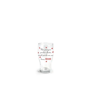 Verre à bière 40cl avec inscription italienne et motif de cœurs pour les amateurs de bière - Product Image 1