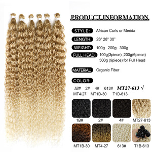 Extensiones de Cabello Sintético de Alta Calidad, Estilo Africano Ombre, Hermosas, Color Cobre Natural, en Oferta - Product Image 2