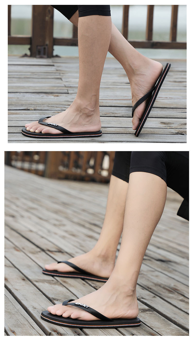 Wholesale PVC Thong Flip Flops For Men Outdoor Flat Casual Slippers Shoes