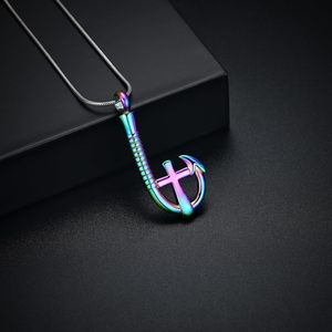 Collar de urna de anzuelo cruzado para cenizas, colgante conmemorativo de pesca, joyería de cremación, soporte para cenizas de seres queridos, recuerdo para hombres y mujeres - Product Image 3