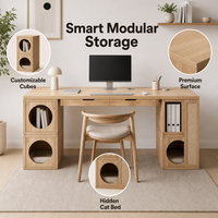 Bureau d'angle en bois en forme de L avec tiroirs, poste de travail informatique ergonomique moderne pour le bureau à domicile