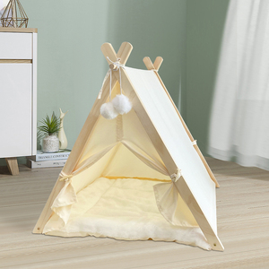 Tente tipi pour animaux de compagnie en bois massif de haute qualité, <span class=keywords><strong>lit</strong></span> pour chaton, <span class=keywords><strong>chihuahua</strong></span>, lapin - Product Image 2