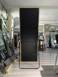 Sang trọng lớn màu nâu đen kim loại đóng khung hình chữ nhật hiện đại thân thiện với môi mặc quần áo tường đứng đầy đủ chiều dài gương xu hướng - Product Image 5