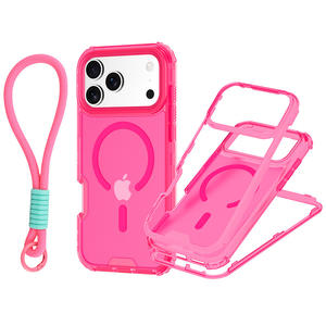 Custodia Magnetica Antiurto Anti-Impronta per iPhone 17 Pro Max 17 Air 16 15, <span class=keywords><strong>Cover</strong></span> Opaca Arancione Trasparente in Acrilico <span class=keywords><strong>3</strong></span> in 1 all'Ingrosso - Product Image 5